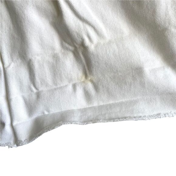 CAFE LA VIE Vintage White High Waisted Denim Shorts With Cuff Zip Fly 26 - Picture 5 of 10